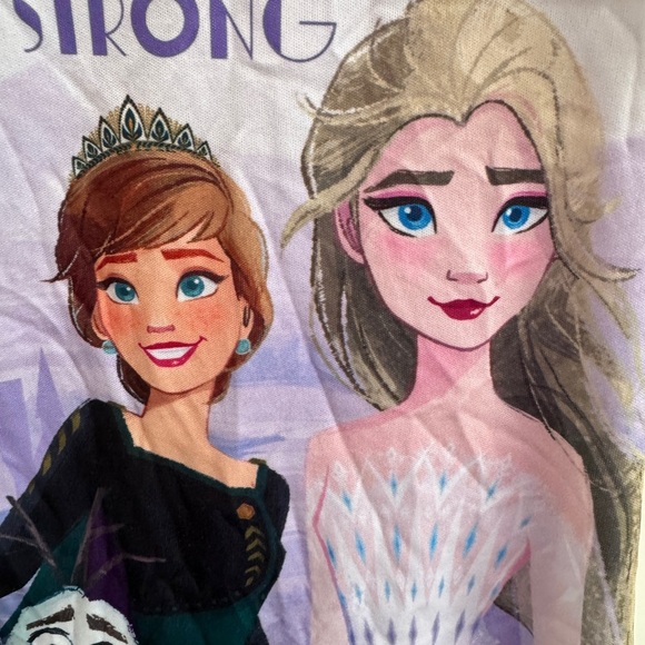 NWOT Disney 2T Girls Frozen Together Strong Elsa Anna Short Sleeve Nightgown - Picture 2 of 7